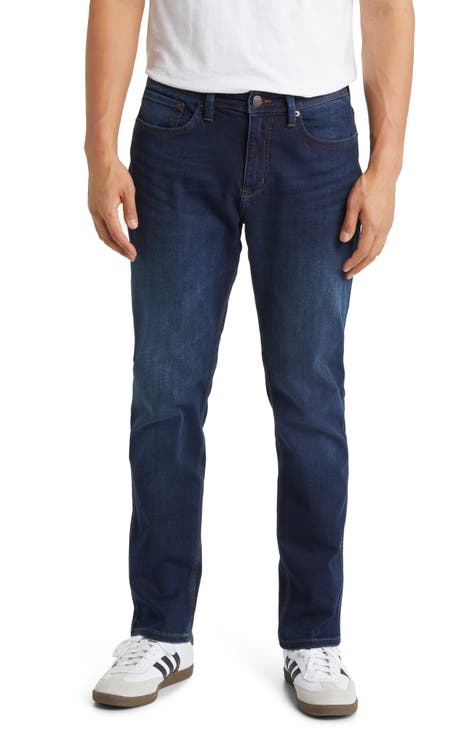 Relaxed Tapered Performance Denim Jeans (Dark Stone)