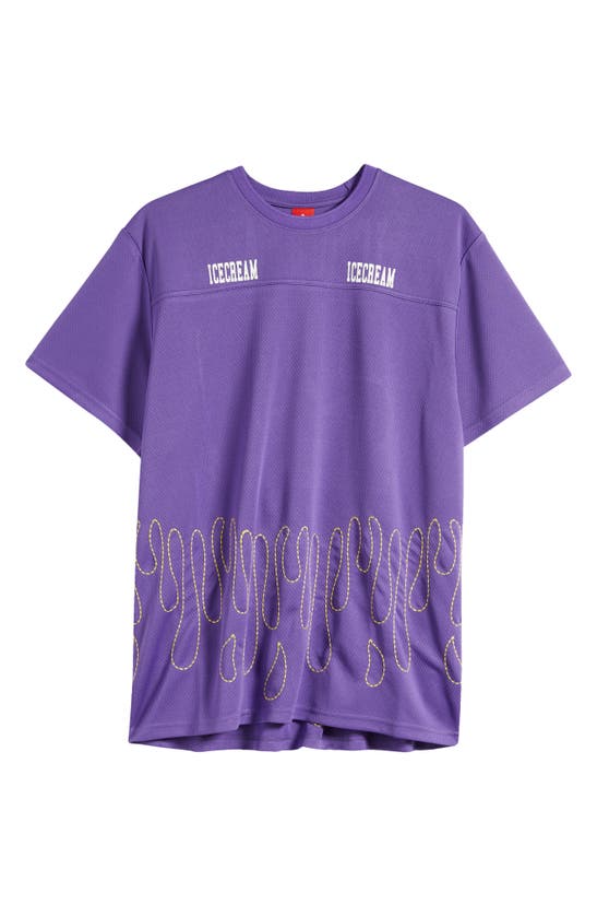 Shop Icecream Embroidered Mesh Shirt In Prism Violet