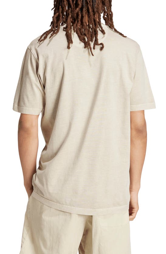 Shop Adidas Originals Trefoil Essential Pocket T-shirt In Putty Grey