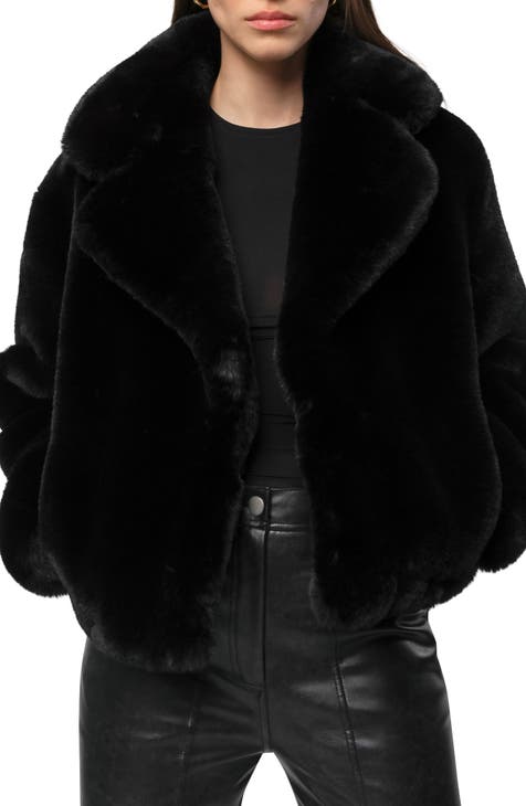 Women s Black Faux Fur Coats Nordstrom