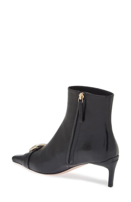 Shop Roger Vivier Choc Pointed Toe Bootie In Nero