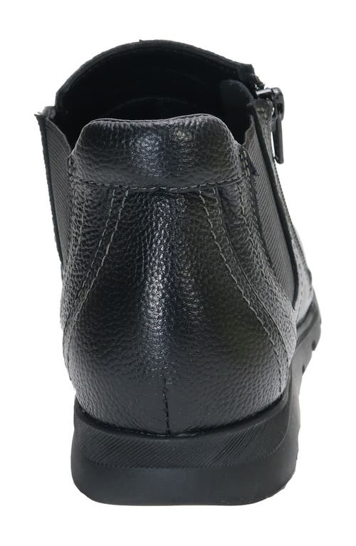David Tate Popular Wedge Bootie In Black Pebble Grain