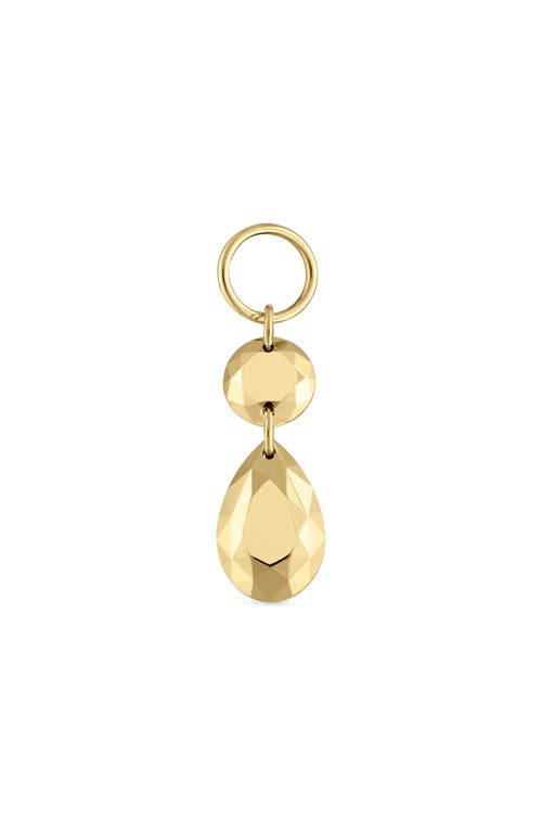 Maria Tash Double Faceted Drop Earrings In Yellow Gold