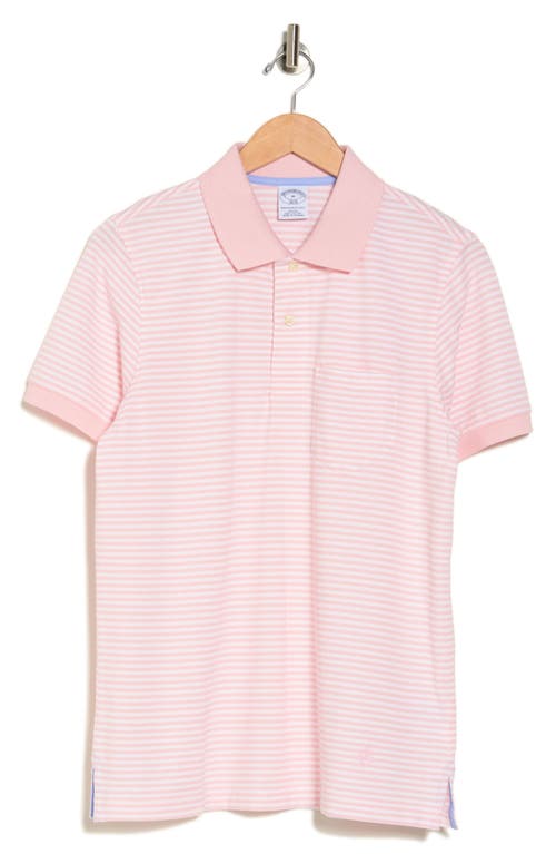 Shop Brooks Brothers Piqué Slim Fit Cotton Polo In Open Pink