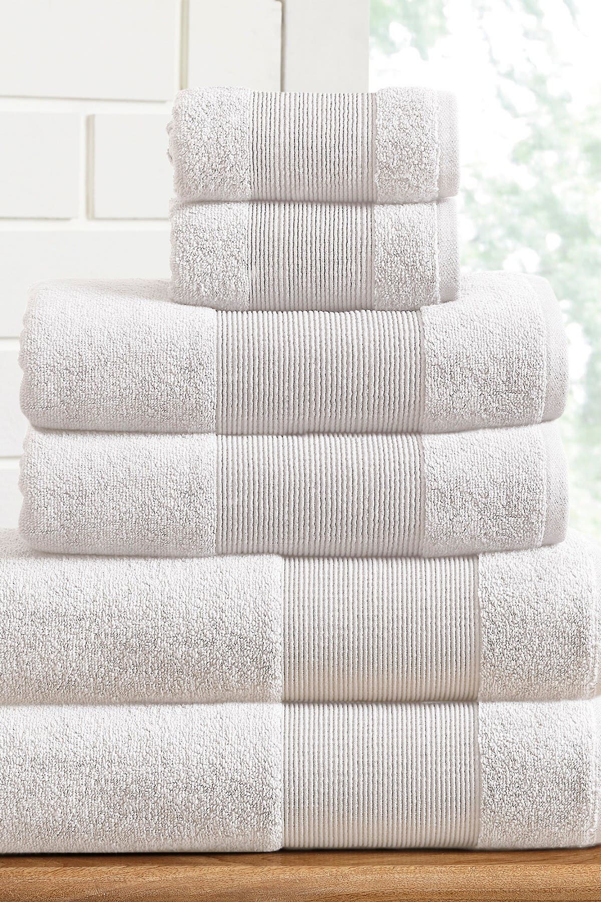 Modern Threads Air Cloud 6-piece Towel Set In White