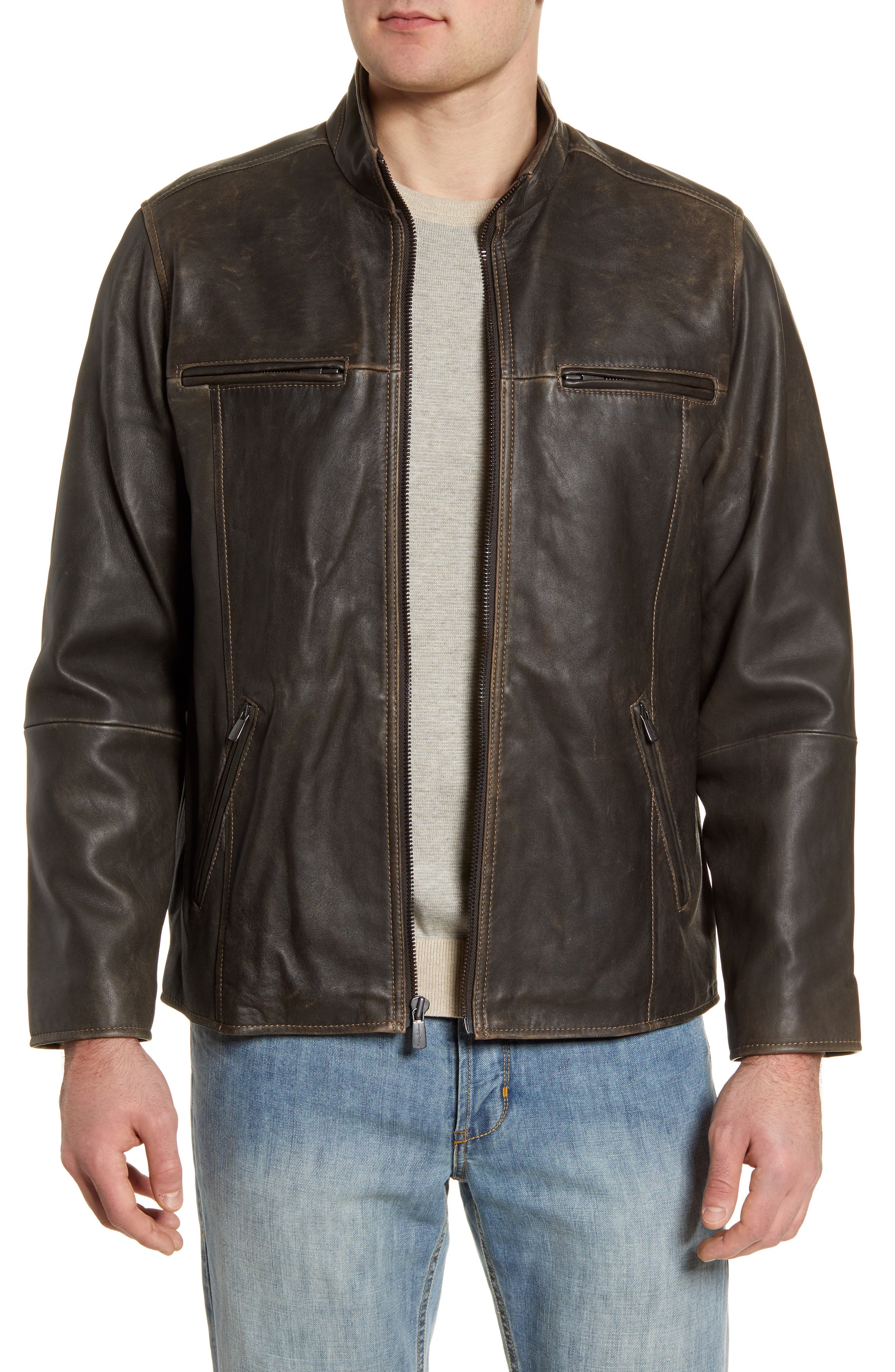 Tommy Bahama Lambskin Leather Jacket 