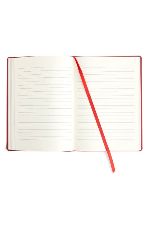 Royce New York Personalized Leather Journal In Red- Deboss