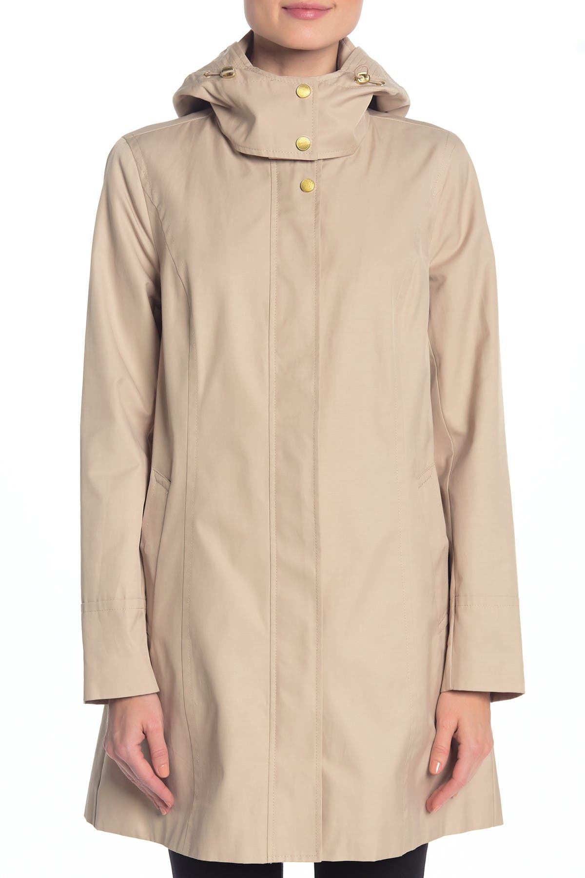 Cole Haan Solid Hooded Rain Jacket Nordstrom Rack