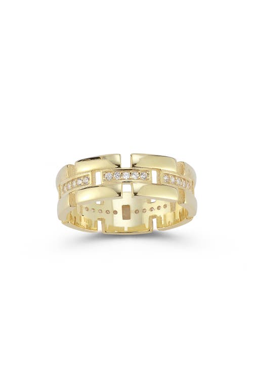 Shop Chloe & Madison Chloe And Madison Cubic Zirconia Link Ring In Gold