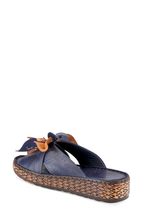 Spring Step Hilary Wedge Slide Sandal In Navy