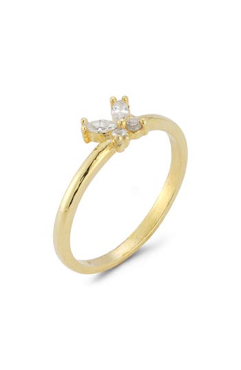 Glaze Jewelry Cz Butterfly Ring In Gold
