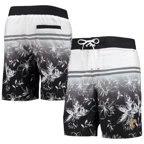 Las Vegas Raiders G-III Sports by Carl Banks Ocean Tide Swim Trunks -  Black/White