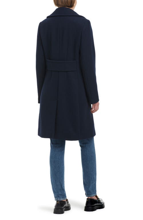 Shop Kate Spade New York Twill Walking Coat In Midnight Navy