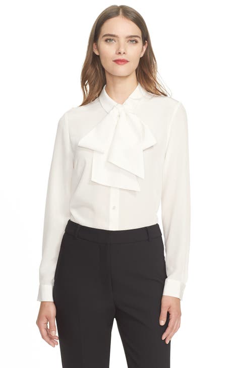 NWT Kate Spade Ruffle Neck Blouse 