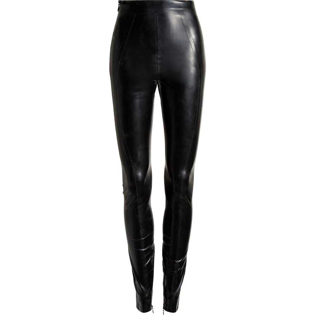 House Of Cb Lia High Waist Latex Leggings In Black