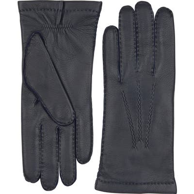 Hestra Elk Leather Gloves, Blue