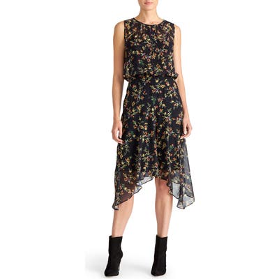 Rachel Roy Collection Floral Blouson Dress, Black