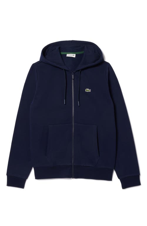 Shop Lacoste Zip Hoodie In Marine