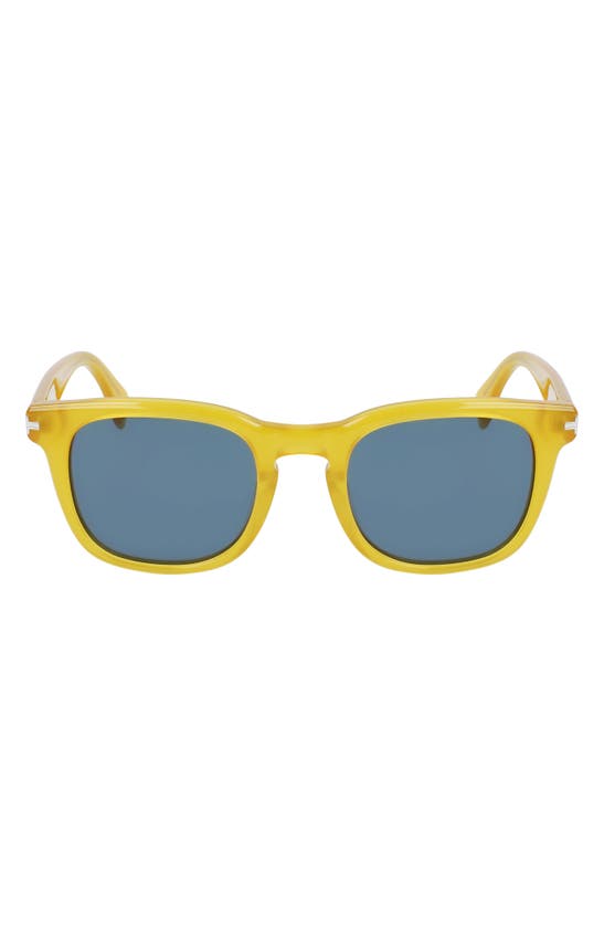 Shop Lanvin 51mm Rectangle Sunglasses In Yellow