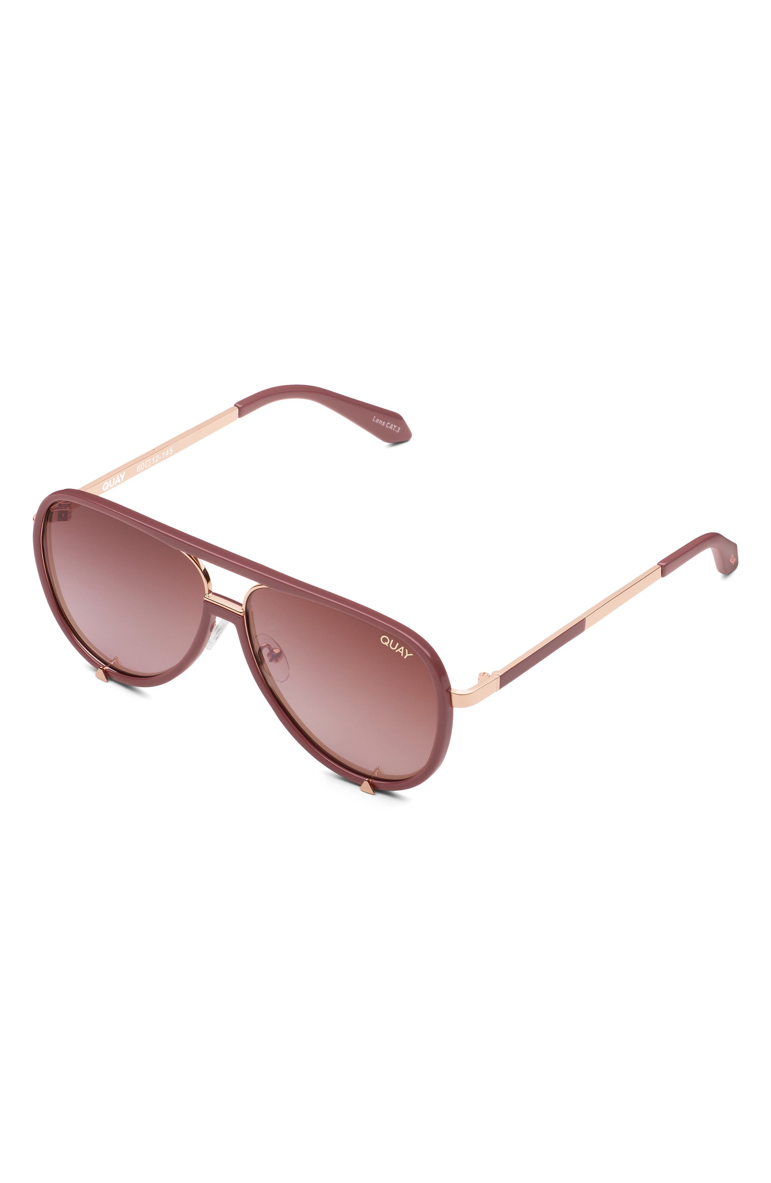 Small Matte Metal Rose Gold Pink Mirror Flat Lens Aviator Sunglasses 56mm