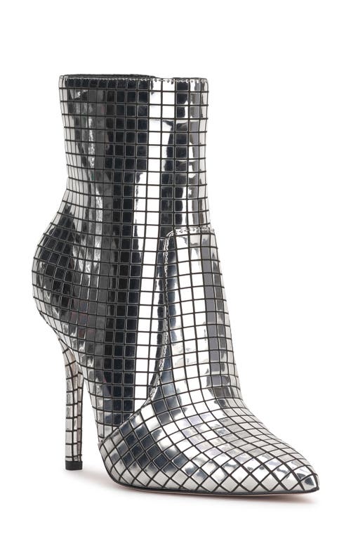 Jessica Simpson Lirya Pointed Toe Bootie In Black/silver