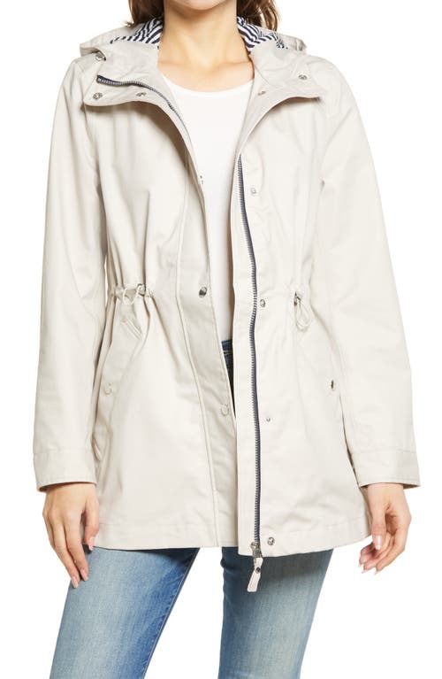 Joules Shoreside Waterproof Hooded Raincoat in Ivory