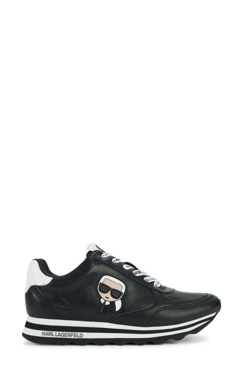 Karl Lagerfeld Paris Platform Sneaker In Black/white
