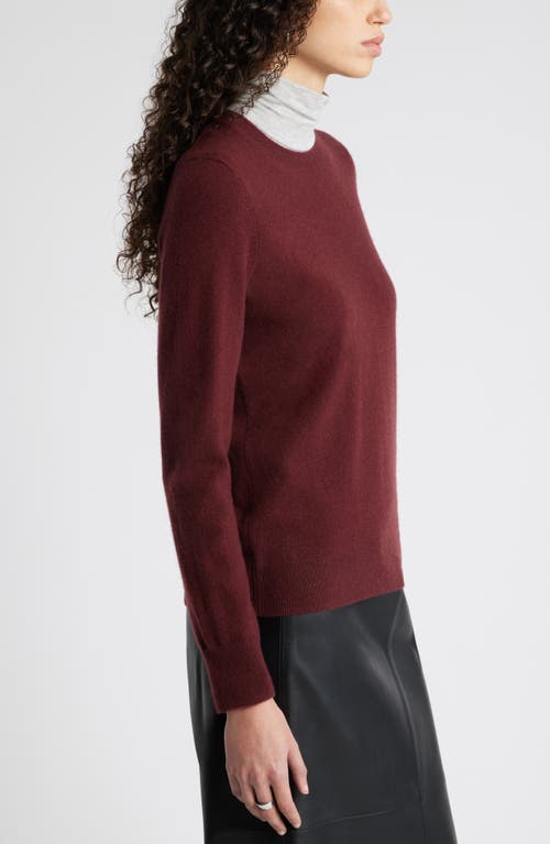 Shop Nordstrom Crewneck Cashmere Sweater In Burgundy Royale