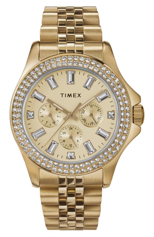 Timex Kaia Crystal Bracelet Strap Watch, 40mm in Gold-Tone at Nordstrom, Size 40 Mm