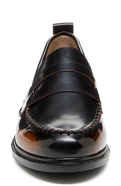 Kelsi Dagger Brooklyn Lens Penny Loafer In Black/cognac
