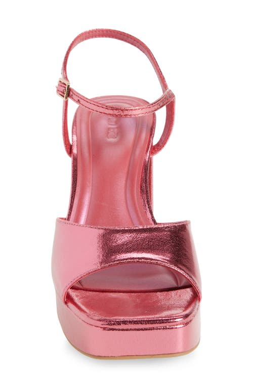 Shop Open Edit Whitney Block Heel Sandal In Pink Metallic