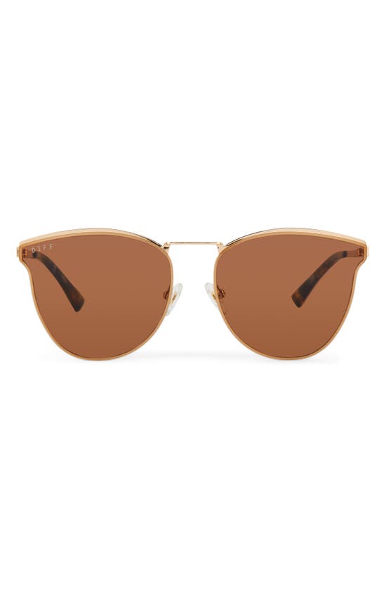 Shop Diff Sadie 58mm Flat Front Sunglasses In Sadie Gold Brown