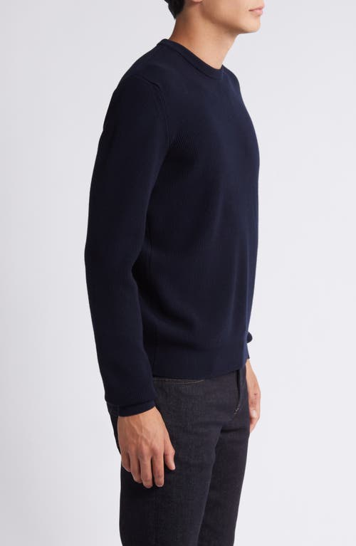 Shop 7 For All Mankind Luxe Performance Plus Crewneck Sweater In Navy