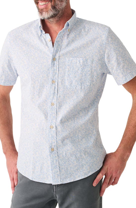 Faherty Short-sleeve Breeze Shirt In Sky Canopy Print
