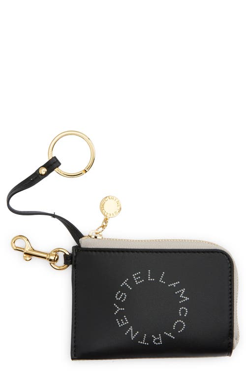 Stella McCartney Alter Bicolor Faux Leather Card Holder in 1000 Black at Nordstrom