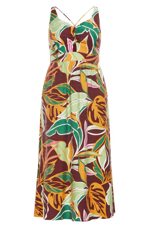 Shop City Chic Iman Floral Maxi Dress In Opulent Foligae