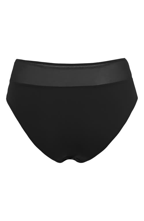 Shop Wolford Mesh Panel Briefs In Black