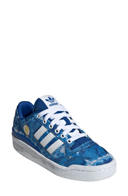 Adidas Originals Adidas X The Simpsons Forum Low Sneaker In Royal Blue/white/royal Blue