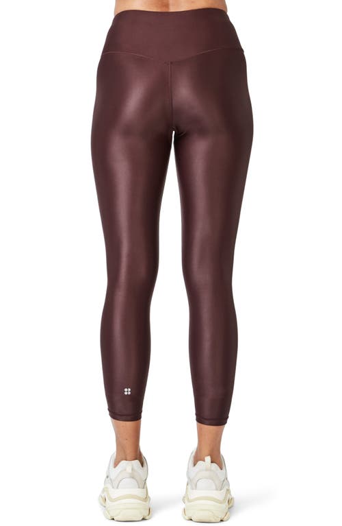 Shop Sweaty Betty High Shine High Waist 7/8 Leggings In Black Cherry