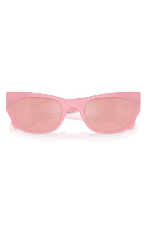 Shop Swarovski 53mm Pillow Sunglasses In Milky Pink