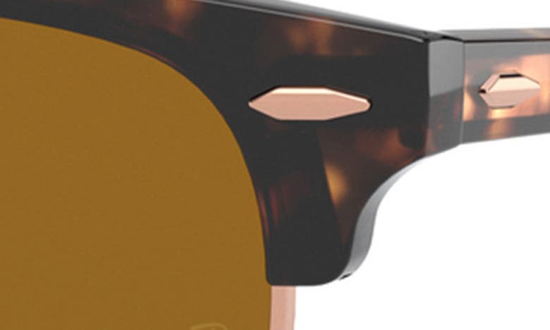 Ray Ban Clubmaster 51mm Sunglasses In Shiny Havana/ Brown