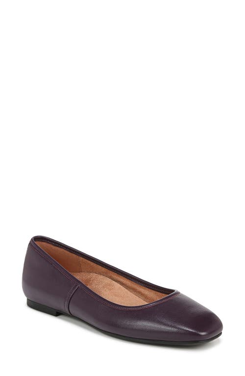 Shop Vionic Orinda Square Toe Flat In Winter Plum