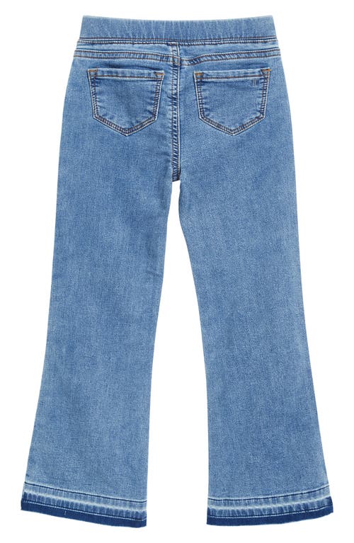 Shop Tractr Kids' Pull-on Knit Flare Jeans In Light Indigo Wash