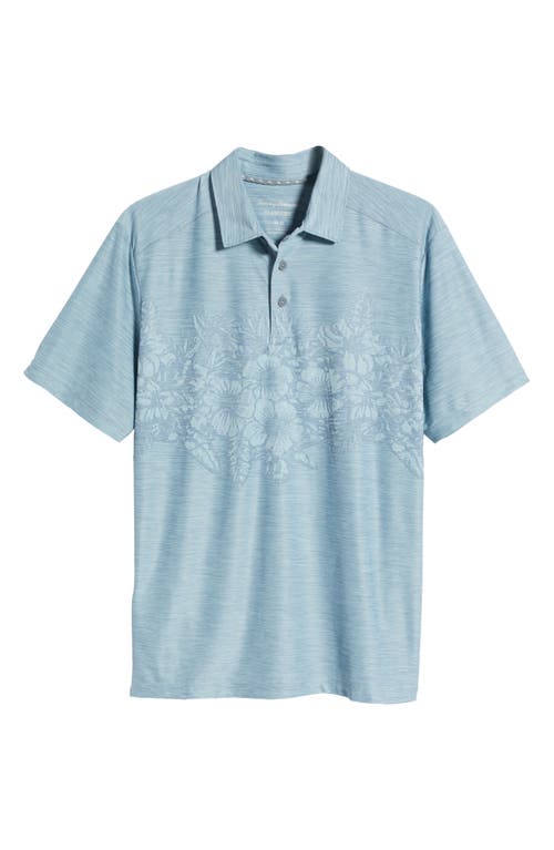 Shop Tommy Bahama Palm Coast Hibiscus Border Recycled Polyester Polo In Sterling B