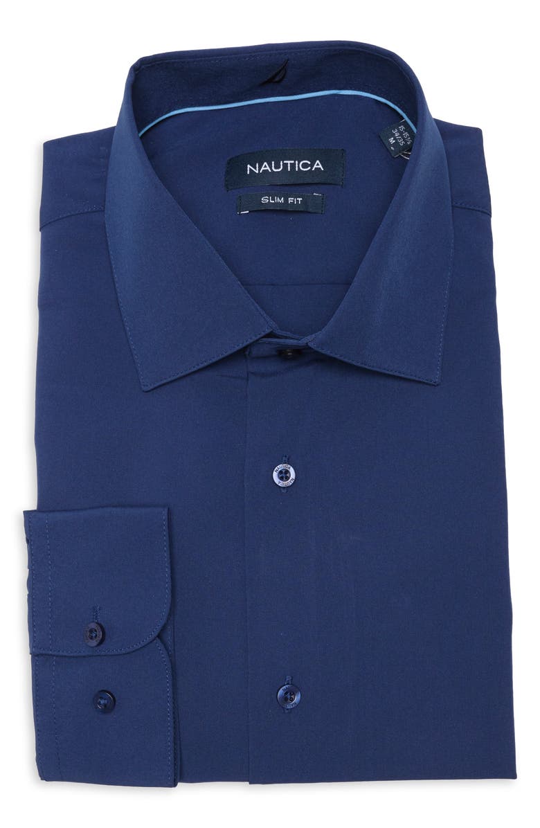 Nautica Slim Fit Bloomies Solid Dress Shirt Nordstromrack