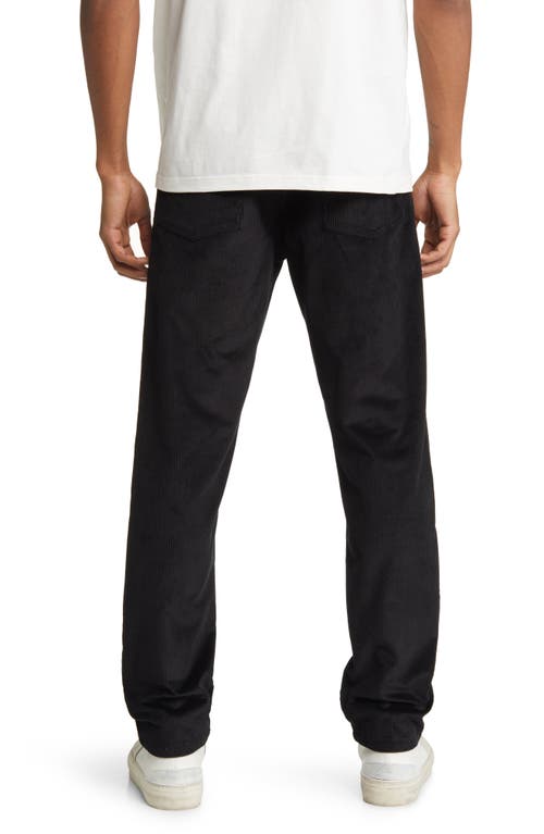 Shop Cat Wwr Corduroy Slim Fit Five-pocket Pants In Black