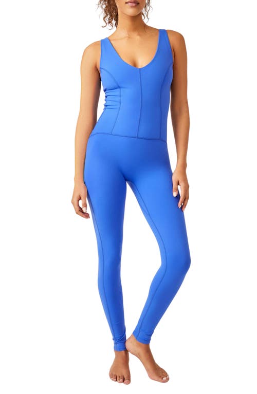 Never Better Strappy Back Jumpsuit in Electric Cobalt