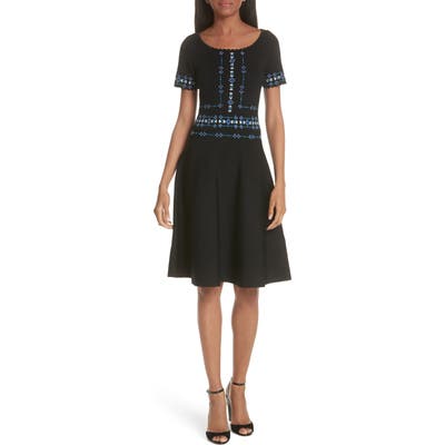 Sandro Beaded A-Line Dress, 6 FR - Black