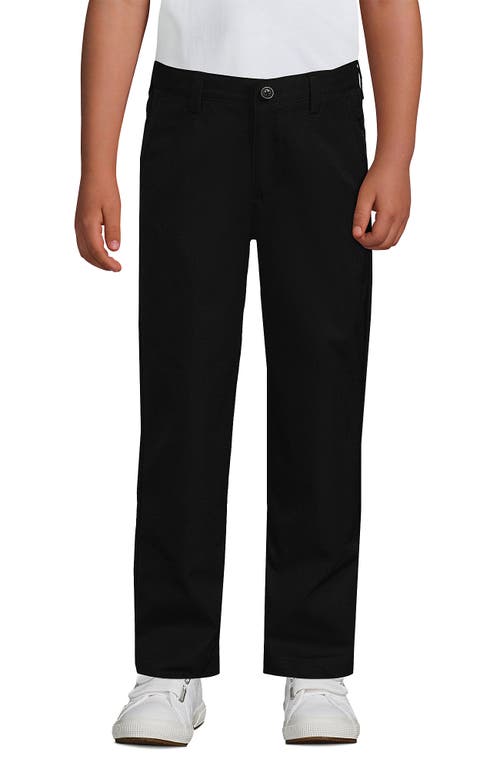 Shop Lands' End Boys Iron Knee Active Chino Pants In Black