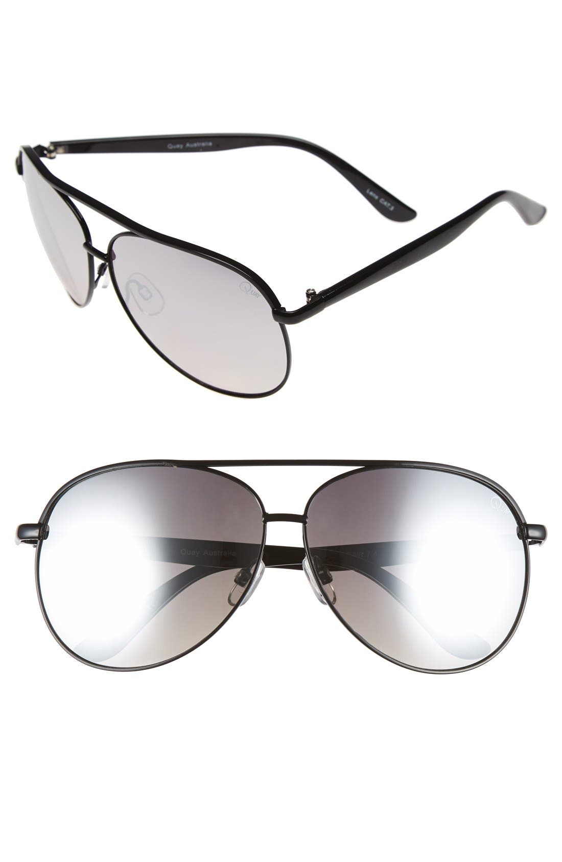 Quay Australia 'Macaw' 65mm Aviator Sunglasses Nordstrom